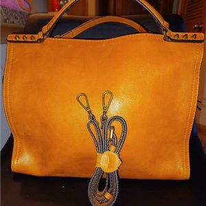 C & C California Leather Bag Satchel Tote British Tan